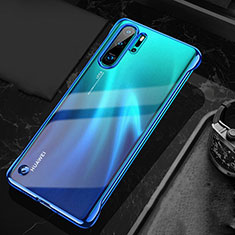 Coque Antichocs Rigide Transparente Crystal Etui Housse S04 pour Huawei P30 Pro New Edition Bleu