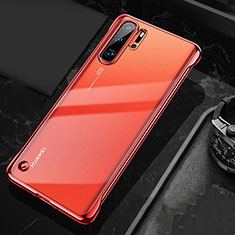 Coque Antichocs Rigide Transparente Crystal Etui Housse S04 pour Huawei P30 Pro New Edition Rouge