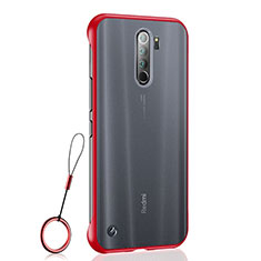 Coque Antichocs Rigide Transparente Crystal Etui Housse S04 pour Xiaomi Redmi Note 8 Pro Rouge