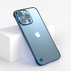Coque Antichocs Rigide Transparente Crystal Etui Housse WT1 pour Apple iPhone 14 Pro Max Bleu