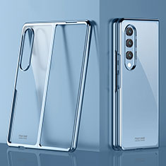 Coque Antichocs Rigide Transparente Crystal Etui Housse Z01 pour Samsung Galaxy Z Fold3 5G Bleu Ciel