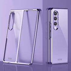 Coque Antichocs Rigide Transparente Crystal Etui Housse Z01 pour Samsung Galaxy Z Fold3 5G Violet