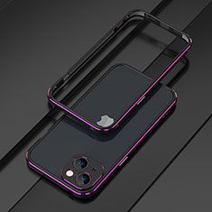Coque Bumper Luxe Aluminum Metal Etui A01 pour Apple iPhone 15 Violet
