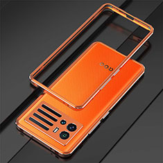 Coque Bumper Luxe Aluminum Metal Etui A01 pour Vivo iQOO 9 5G Orange