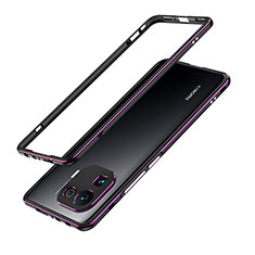 Coque Bumper Luxe Aluminum Metal Etui A01 pour Xiaomi Mi 11 Pro 5G Violet