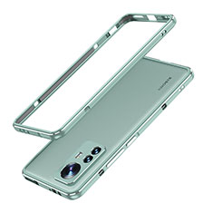 Coque Bumper Luxe Aluminum Metal Etui A01 pour Xiaomi Mi 12 5G Vert