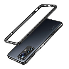 Coque Bumper Luxe Aluminum Metal Etui A01 pour Xiaomi Mi 12 Pro 5G Noir