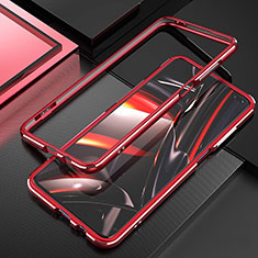 Coque Bumper Luxe Aluminum Metal Etui A01 pour Xiaomi Redmi K30 5G Rouge