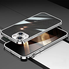 Coque Bumper Luxe Aluminum Metal Etui A02 pour Apple iPhone 15 Argent
