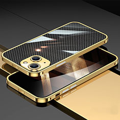 Coque Bumper Luxe Aluminum Metal Etui A02 pour Apple iPhone 15 Or