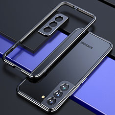 Coque Bumper Luxe Aluminum Metal Etui A02 pour Samsung Galaxy S21 Plus 5G Noir