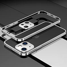 Coque Bumper Luxe Aluminum Metal Etui A03 pour Apple iPhone 13 Mini Argent