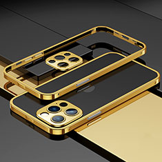 Coque Bumper Luxe Aluminum Metal Etui A03 pour Apple iPhone 13 Pro Max Or