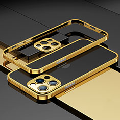 Coque Bumper Luxe Aluminum Metal Etui A03 pour Apple iPhone 14 Pro Max Or