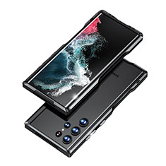 Coque Bumper Luxe Aluminum Metal Etui A03 pour Samsung Galaxy S23 Ultra 5G Noir