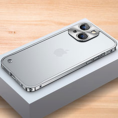 Coque Bumper Luxe Aluminum Metal Etui A04 pour Apple iPhone 13 Argent