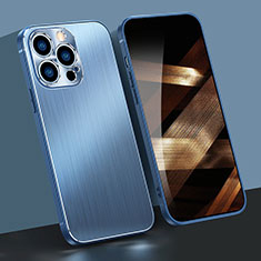 Coque Bumper Luxe Aluminum Metal Etui A05 pour Apple iPhone 14 Pro Max Bleu