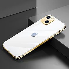 Coque Bumper Luxe Aluminum Metal Etui A06 pour Apple iPhone 13 Mini Or
