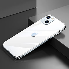 Coque Bumper Luxe Aluminum Metal Etui A06 pour Apple iPhone 15 Plus Argent