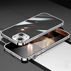 Coque Bumper Luxe Aluminum Metal Etui JL1 pour Apple iPhone 15 Plus Argent