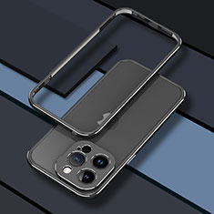 Coque Bumper Luxe Aluminum Metal Etui JZ1 pour Apple iPhone 13 Pro Noir