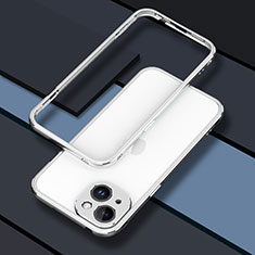 Coque Bumper Luxe Aluminum Metal Etui JZ1 pour Apple iPhone 14 Plus Argent