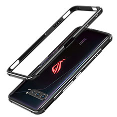 Coque Bumper Luxe Aluminum Metal Etui JZ1 pour Asus ROG Phone 3 Strix ZS661KS Argent et Noir