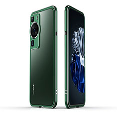 Coque Bumper Luxe Aluminum Metal Etui JZ1 pour Huawei P60 Pro Vert