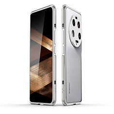 Coque Bumper Luxe Aluminum Metal Etui JZ1 pour Xiaomi Mi 13 Ultra 5G Argent