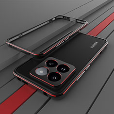 Coque Bumper Luxe Aluminum Metal Etui JZ2 pour Xiaomi Mi 14 Pro 5G Rouge