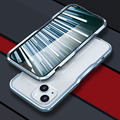 Coque Bumper Luxe Aluminum Metal Etui LF1 pour Apple iPhone 14 Bleu