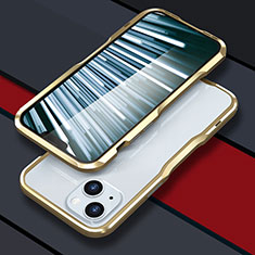 Coque Bumper Luxe Aluminum Metal Etui LF1 pour Apple iPhone 14 Or