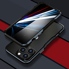 Coque Bumper Luxe Aluminum Metal Etui LF1 pour Apple iPhone 14 Pro Max Noir