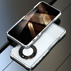 Coque Bumper Luxe Aluminum Metal Etui LF1 pour Huawei Mate 60 Pro+ Plus Argent