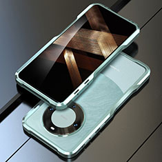 Coque Bumper Luxe Aluminum Metal Etui LF1 pour Huawei Mate 60 Pro+ Plus Cyan