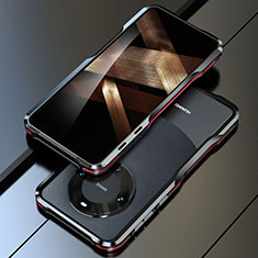 Coque Bumper Luxe Aluminum Metal Etui LF1 pour Huawei Mate 60 Pro+ Plus Rouge et Noir