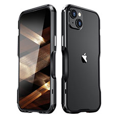 Coque Bumper Luxe Aluminum Metal Etui LF3 pour Apple iPhone 15 Noir