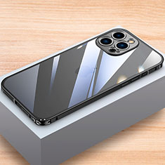 Coque Bumper Luxe Aluminum Metal Etui LK1 pour Apple iPhone 13 Pro Max Noir