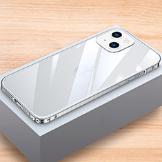 Coque Bumper Luxe Aluminum Metal Etui LK1 pour Apple iPhone 14 Argent