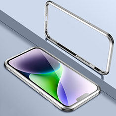 Coque Bumper Luxe Aluminum Metal Etui LK2 pour Apple iPhone 13 Pro Max Argent