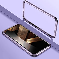 Coque Bumper Luxe Aluminum Metal Etui LK2 pour Apple iPhone 15 Plus Violet