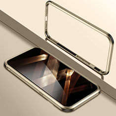 Coque Bumper Luxe Aluminum Metal Etui LO1 pour Apple iPhone 14 Pro Max Or
