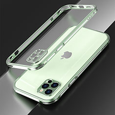 Coque Bumper Luxe Aluminum Metal Etui N01 pour Apple iPhone 12 Pro Max Pastel Vert