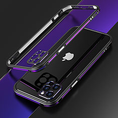 Coque Bumper Luxe Aluminum Metal Etui N01 pour Apple iPhone 12 Pro Violet