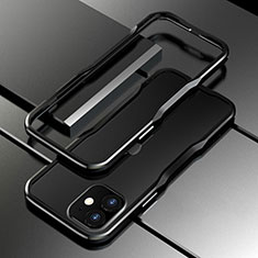 Coque Bumper Luxe Aluminum Metal Etui N02 pour Apple iPhone 12 Mini Noir
