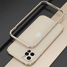Coque Bumper Luxe Aluminum Metal Etui N02 pour Apple iPhone 12 Pro Or