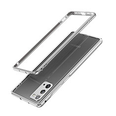 Coque Bumper Luxe Aluminum Metal Etui N03 pour Samsung Galaxy Note 20 5G Argent