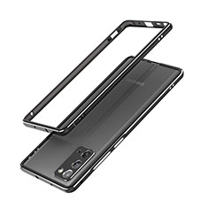 Coque Bumper Luxe Aluminum Metal Etui N03 pour Samsung Galaxy Note 20 5G Argent et Noir