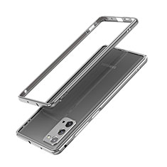 Coque Bumper Luxe Aluminum Metal Etui N03 pour Samsung Galaxy Note 20 5G Gris