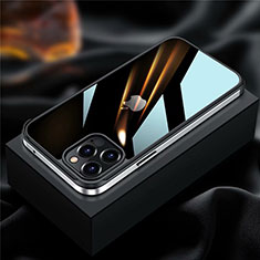 Coque Bumper Luxe Aluminum Metal Etui pour Apple iPhone 12 Pro Argent